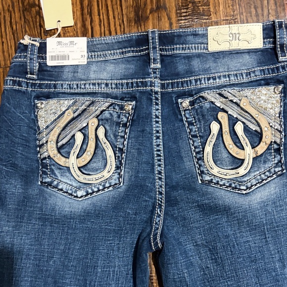 Miss Me Dark Blue Denim Jeans - Picture 6 of 8